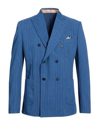 Bob Man Blazer Blue Size 42 Polyester, Viscose, Elastane
