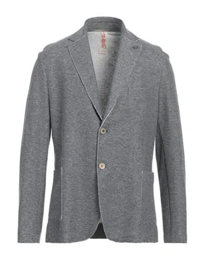 Bob Man Blazer Blue Size 44 Linen, Cotton