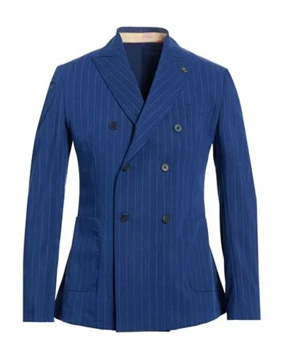 Bob Man Blazer Bright Blue Size 38 Polyester, Viscose, Elastane