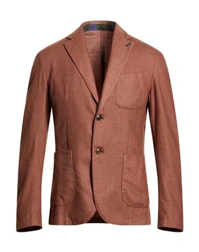 Bob Man Blazer Brown Size 40 Virgin Wool, Polyester