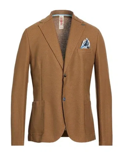 Bob Man Blazer Brown Size 44 Cotton, Polyester, Elastane