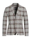 Bob Man Blazer Brown Size 44 Cotton, Virgin Wool, Polyester In Gray