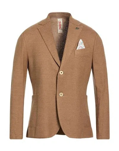 Bob Man Blazer Brown Size 44 Linen, Cotton