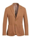 Bob Man Blazer Brown Size 44 Polyester, Viscose, Elastane In Brown