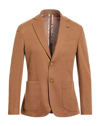 Bob Man Blazer Brown Size 44 Polyester, Viscose, Elastane