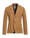 Bob Man Blazer Camel Size 38 Acrylic, Polyester, Virgin Wool In Brown