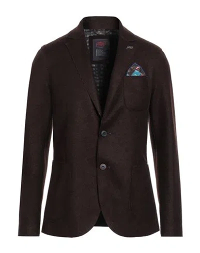 Bob Man Blazer Chocolate Brown Size 38 Acrylic, Polyester, Virgin Wool