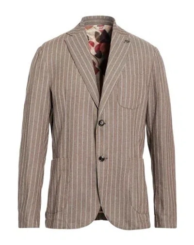 Bob Man Blazer Dark Brown Size 44 Cotton, Polyester, Polyamide