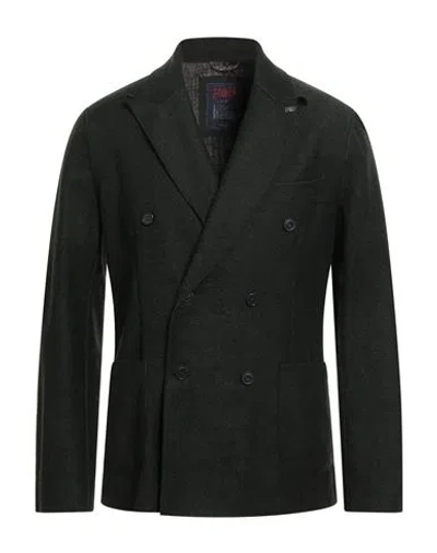 Bob Man Blazer Dark Green Size 38 Acrylic, Polyester, Wool In Black