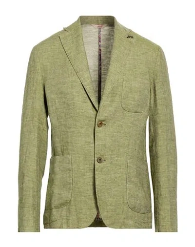 Bob Man Blazer Green Size 42 Linen