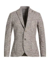 Bob Man Blazer Grey Size 44 Polyester, Cotton, Elastane In Gray