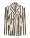 Bob Man Blazer Ivory Size 44 Cotton, Polyester In Multi
