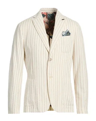 Bob Man Blazer Ivory Size 44 Cotton, Polyester, Polyamide In White