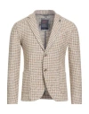 Bob Man Blazer Khaki Size 40 Virgin Wool, Cotton, Polyester In Brown