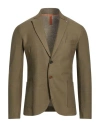 Bob Man Blazer Khaki Size 46 Cotton, Polyester, Elastane In Green