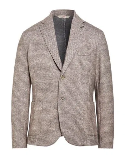Bob Man Blazer Khaki Size 46 Polyester, Cotton, Elastane In Neutral
