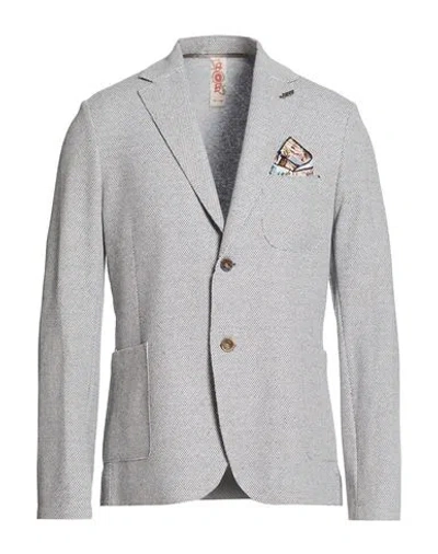 Bob Man Blazer Light Blue Size 44 Cotton, Polyester, Viscose, Linen, Elastane