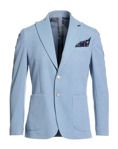 Bob Man Blazer Light Blue Size 46 Polyester, Viscose