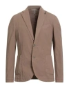 Bob Man Blazer Light Brown Size 42 Lyocell, Cotton, Elastane In Gray