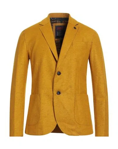 Bob Man Blazer Marigold Size 38 Polyacrylic, Polyester, Virgin Wool In Yellow
