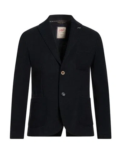 Bob Man Blazer Midnight Blue Size 36 Acrylic, Polyester, Virgin Wool In Black