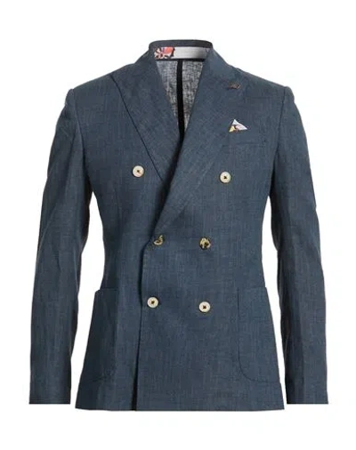 Bob Man Blazer Midnight Blue Size 36 Linen