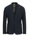 Bob Man Blazer Midnight Blue Size 42 Polyester, Viscose, Elastane In Black