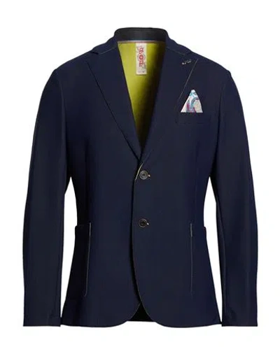 Bob Man Blazer Midnight Blue Size 48 Cotton, Elastane