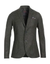 Bob Man Blazer Military Green Size 40 Acrylic, Polyester, Virgin Wool In Green