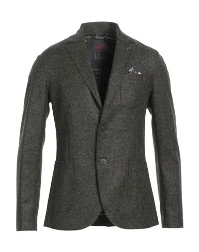 Bob Man Blazer Military Green Size 40 Acrylic, Polyester, Virgin Wool