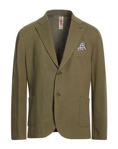 Bob Man Blazer Military Green Size 44 Cotton, Elastane