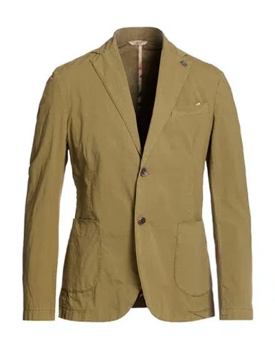 Bob Man Blazer Military Green Size 44 Cotton, Elastane