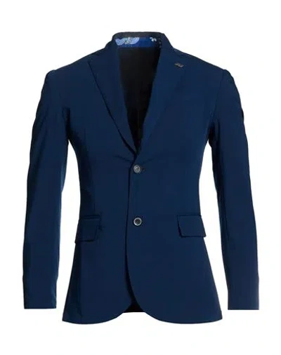 Bob Man Blazer Navy Size 34 Polyester In Blue
