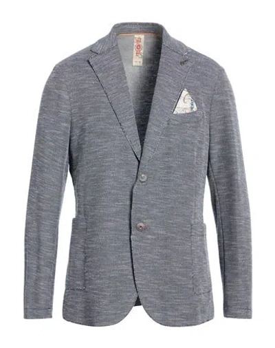 Bob Man Blazer Navy Size 40 Polyester, Cotton In Blue
