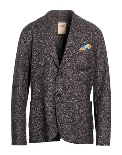 Bob Man Blazer Navy Size 44 Virgin Wool, Polyester, Silk In Blue