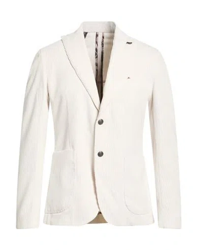 Bob Man Blazer Off White Size 38 Polyester, Nylon, Elastane In Neutral