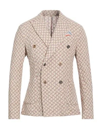 Bob Man Blazer Off White Size 42 Cotton, Polyester In Neutral