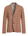 Bob Man Blazer Rust Size 42 Cotton, Polyester, Elastane In Brown