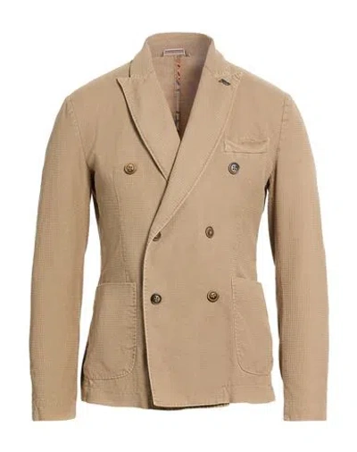 Bob Man Blazer Sand Size 36 Cotton, Linen, Polyester In Brown