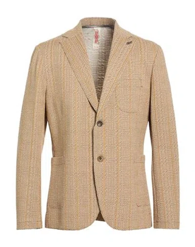 Bob Man Blazer Sand Size 44 Cotton, Polyester, Elastic Fibres In Brown