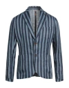 Bob Man Blazer Slate Blue Size 40 Linen