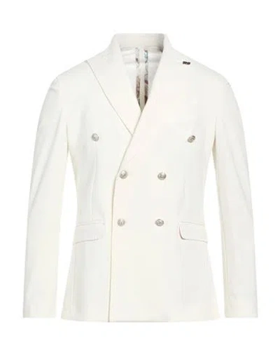 Bob Man Blazer White Size 42 Cotton, Polyamide, Elastane