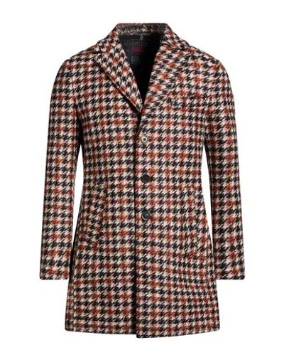 Bob Man Coat Brown Size 44 Polyester, Acrylic, Virgin Wool, Elastane
