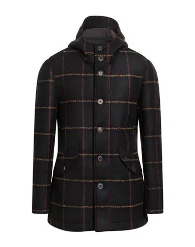 Bob Man Coat Dark Brown Size 42 Polyester, Acrylic, Virgin Wool, Elastane