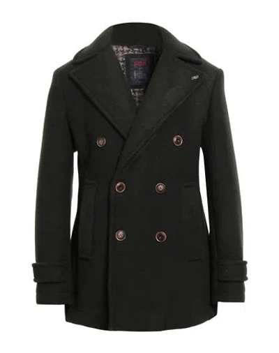 Bob Man Coat Dark Green Size 42 Polyester, Polyacrylic, Wool, Elastane