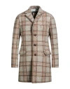 Bob Man Coat Grey Size 42 Polyester, Acrylic, Virgin Wool, Elastane In Gray