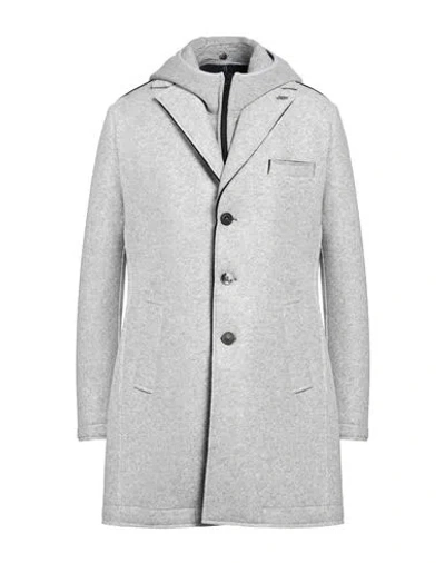 Bob Man Coat Light Grey Size 44 Polyester, Acrylic, Virgin Wool, Elastane