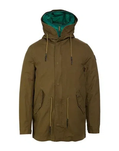 Bob Man Coat Military Green Size 42 Cotton In Brown