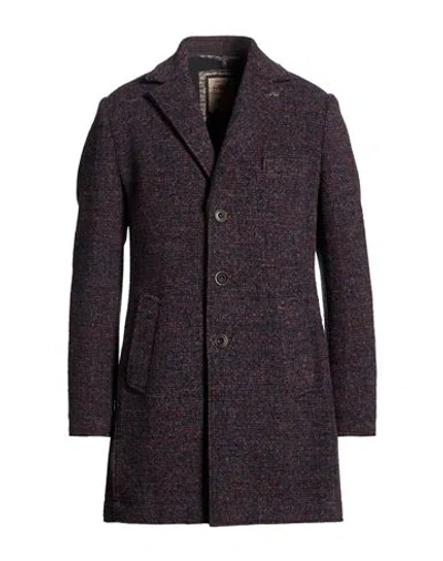 Bob Man Coat Navy Size 38 Viscose, Polyester, Virgin Wool, Elastic Fibres