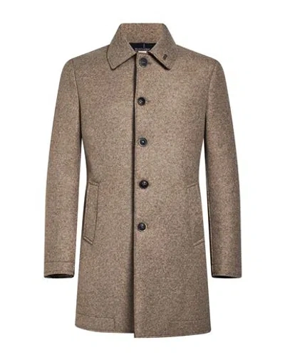 Bob Man Coat Taupe Size 40 Polyester, Acrylic, Wool, Elastane In Red